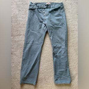 Levi's 501 Straight Leg Jeans in Light Blue/Gray Denim